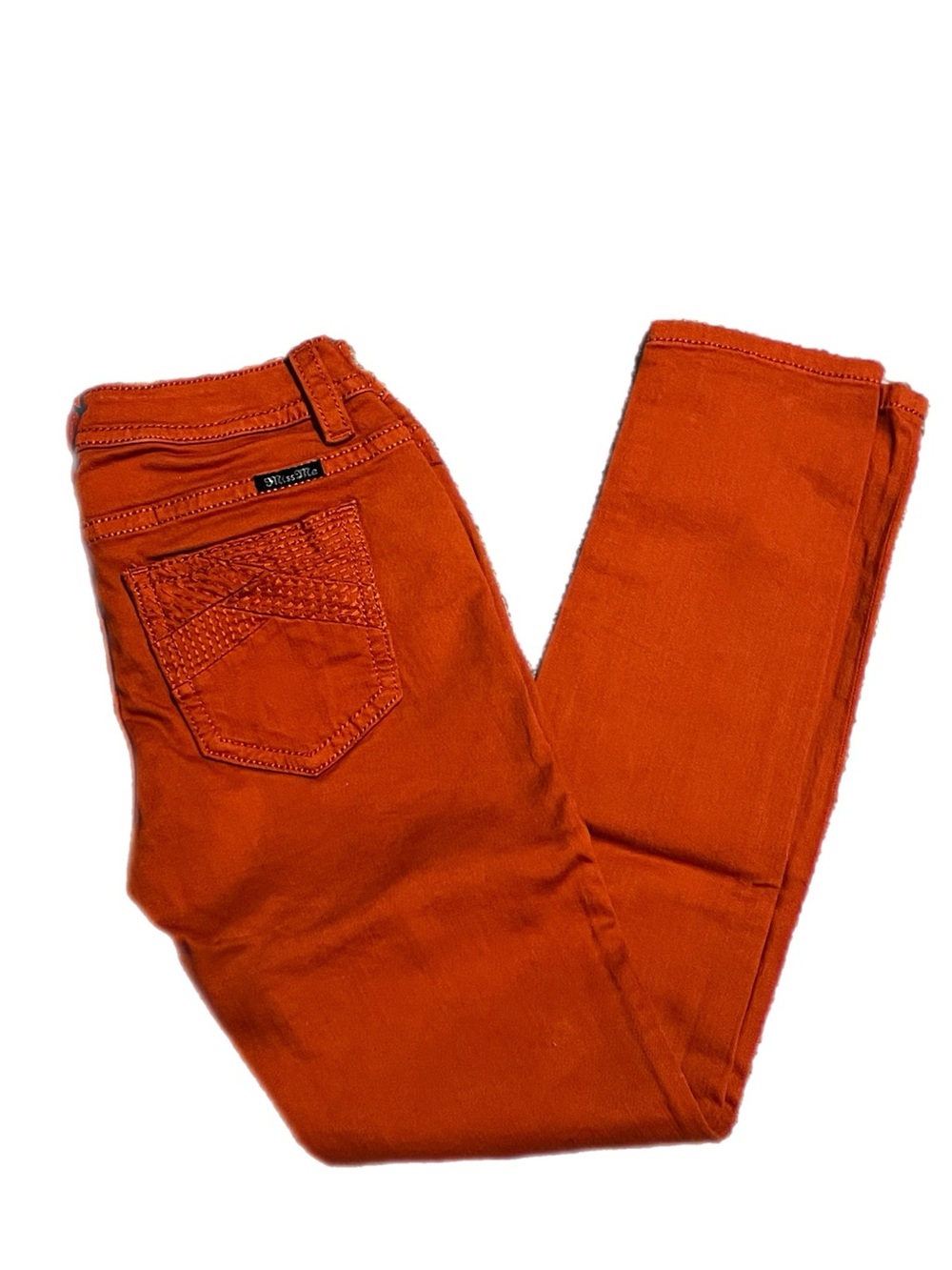NWT Miss Me Burnt Orange Women's Mid-Rise Skinny Denim Jeans